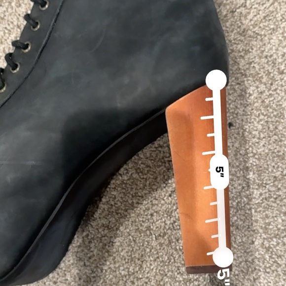 Lita Jeffrey Campbelle Platform Black Leather Boots - Picture 13 of 13